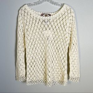 Women’s VintageTiara International Knit Sweater Cream Size M